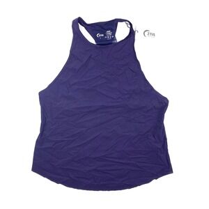 Zyia Active Navy Double Racer Tank Womens Sz L‎